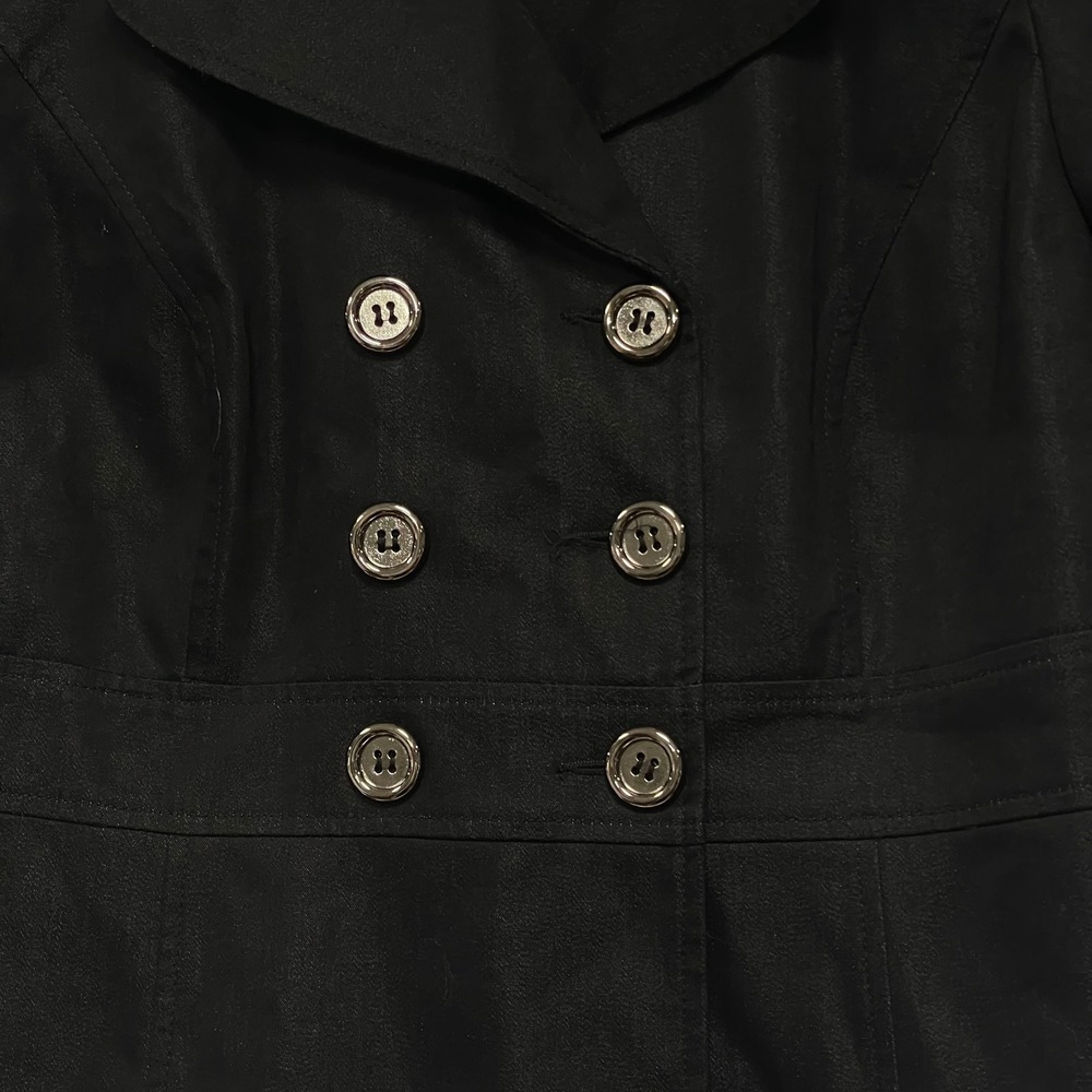 Isabella Suits Black dark denim Double Breasted Blazer Jacket Size 12 - Picture 3 of 6